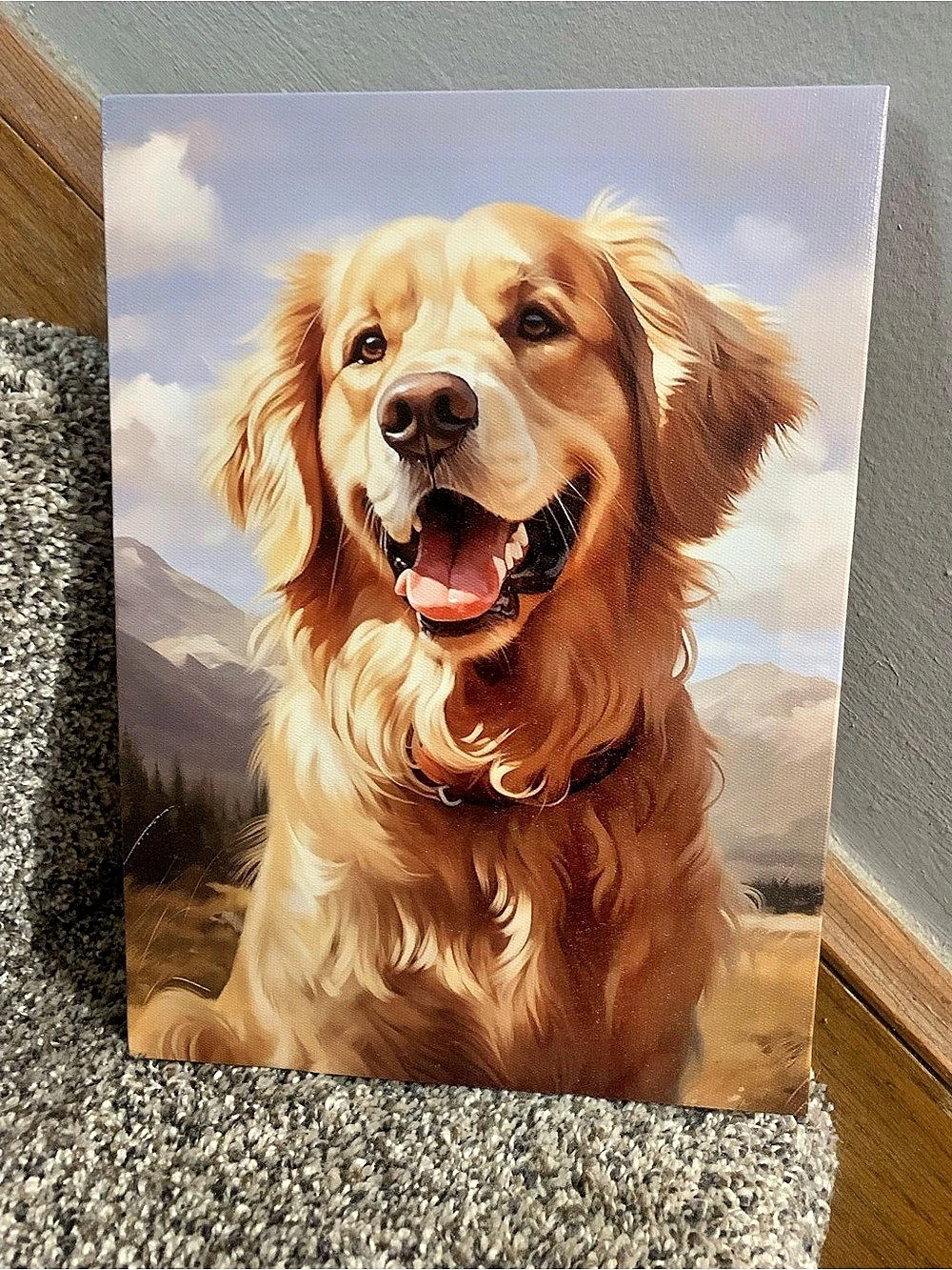 Golden Retriever Dog Wall Art Print. 8x10